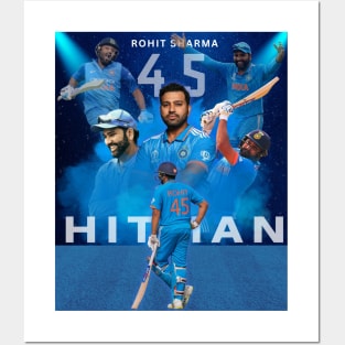 Rohit Sharma - Indian Cricket Team captain - Team India Posters and Art